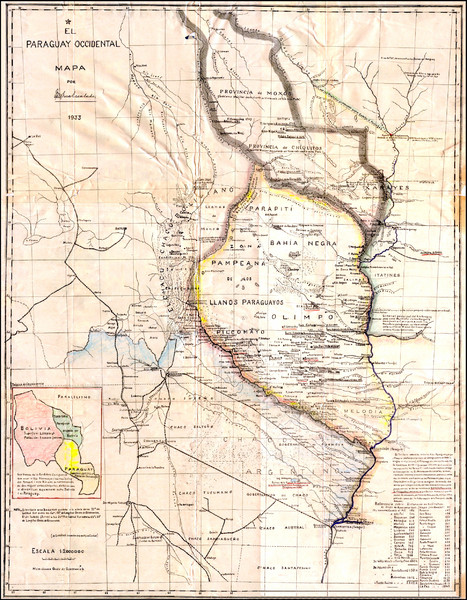 Wartime map of the Chaco