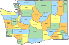 Washington State Counties Map Washington State Counties Map