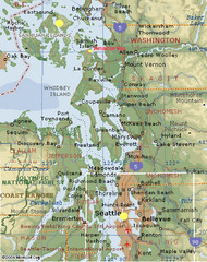 Washington State - West Coast Map