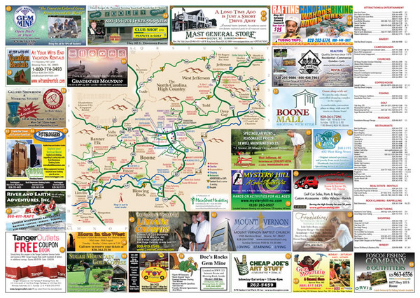 Watauga County Attractions Map