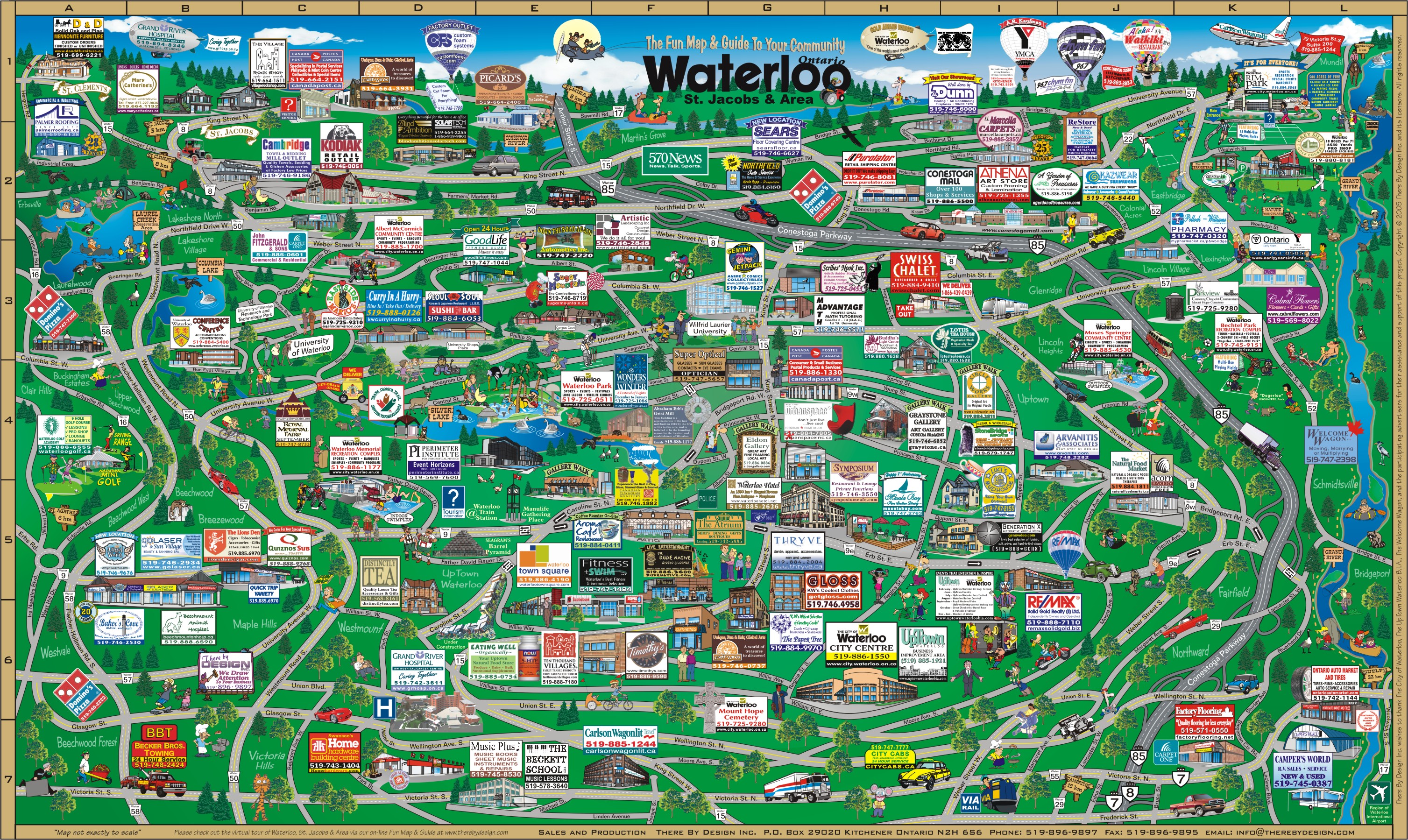 Waterloo Tourist Map - Waterloo ON * mappery.