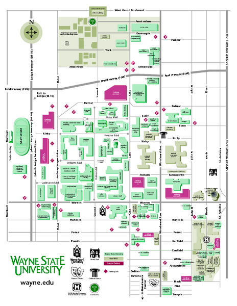 Wayne State University Map