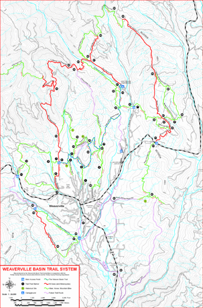 Weaverville Basin Trail System Map