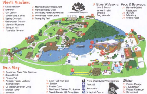 Weeki Wachee Springs State Park Map