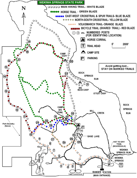 Wekiwa Springs State Park Trail Map