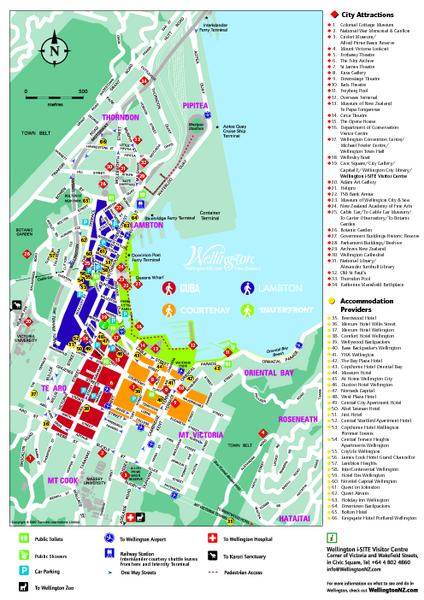 Wellington Downtown Map