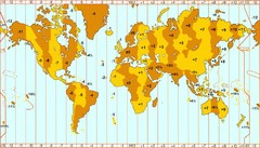 Welt Zeitzonen Map