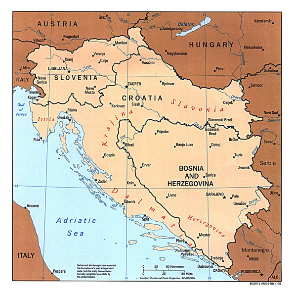 West Balkan States Tourist Map