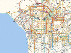 West Los Angeles Starbucks & Chase Map