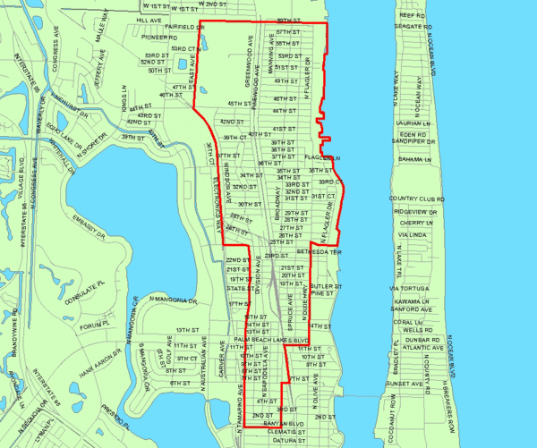 West Palm Beach Florida City Map - West Palm Beach Florida • mappery