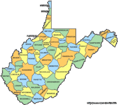 West Virginia Counties Map West Virginia Counties Map
