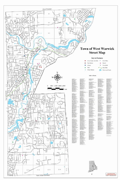 West Warwick Town Map