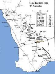Western Australia State Barrier Fence Map