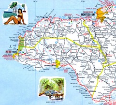 Western Jamaica road Map