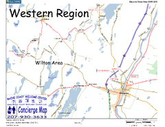 Western Maine, USA Map