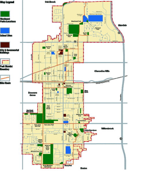 Westmont Park District Map