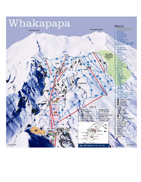 Whakapapa Ski Trail Map