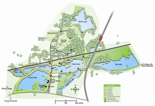 Whisby Nature Park Map