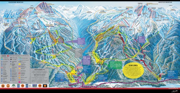 Blackcomb Mountain Ski Map Whistler Blackcomb Ski Trail Map 2005-06 - Whistler Canada • Mappery