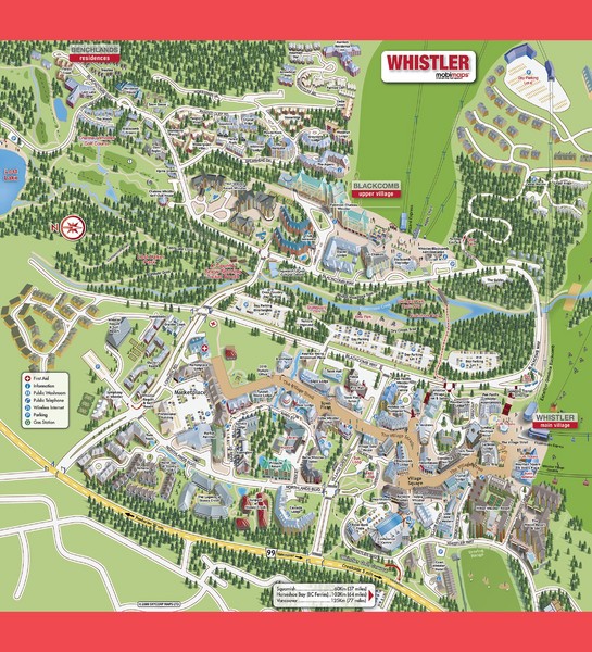 Whistler Village Shopping Map Whistler Village Map - Whistler Bc Canada • Mappery