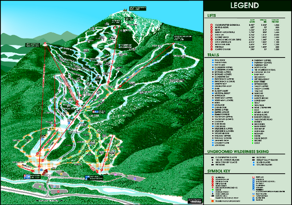 Whiteface Mountain—Lake Placid Ski Trail Map