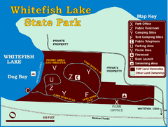Whitefish Lake State Park Map