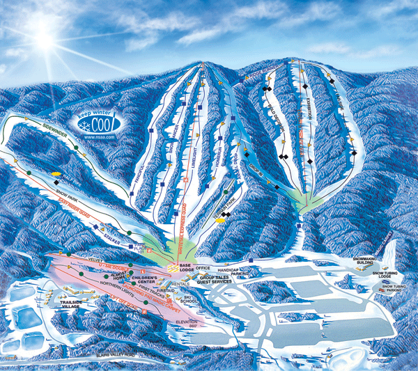 Wintergreen Ski Trail Map Whitetail Ski Resort Ski Trail Map - Mercersburg Pennsylvania United States  • Mappery