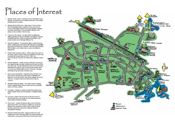 Whyalla Tourist Map