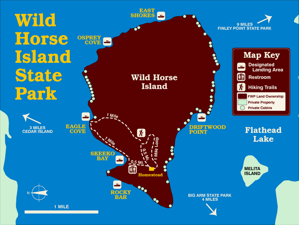 Wild Horse Island State Park Map