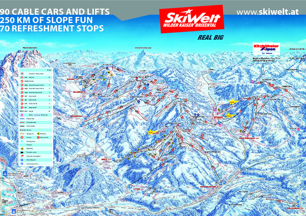 Wilder Kaiser Ski Trail Map