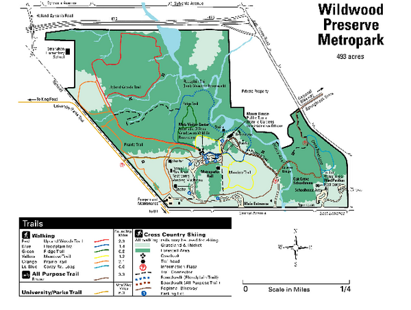 Wildwood Preserve Metropark Map