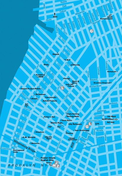 Williamsburg Art Gallery map