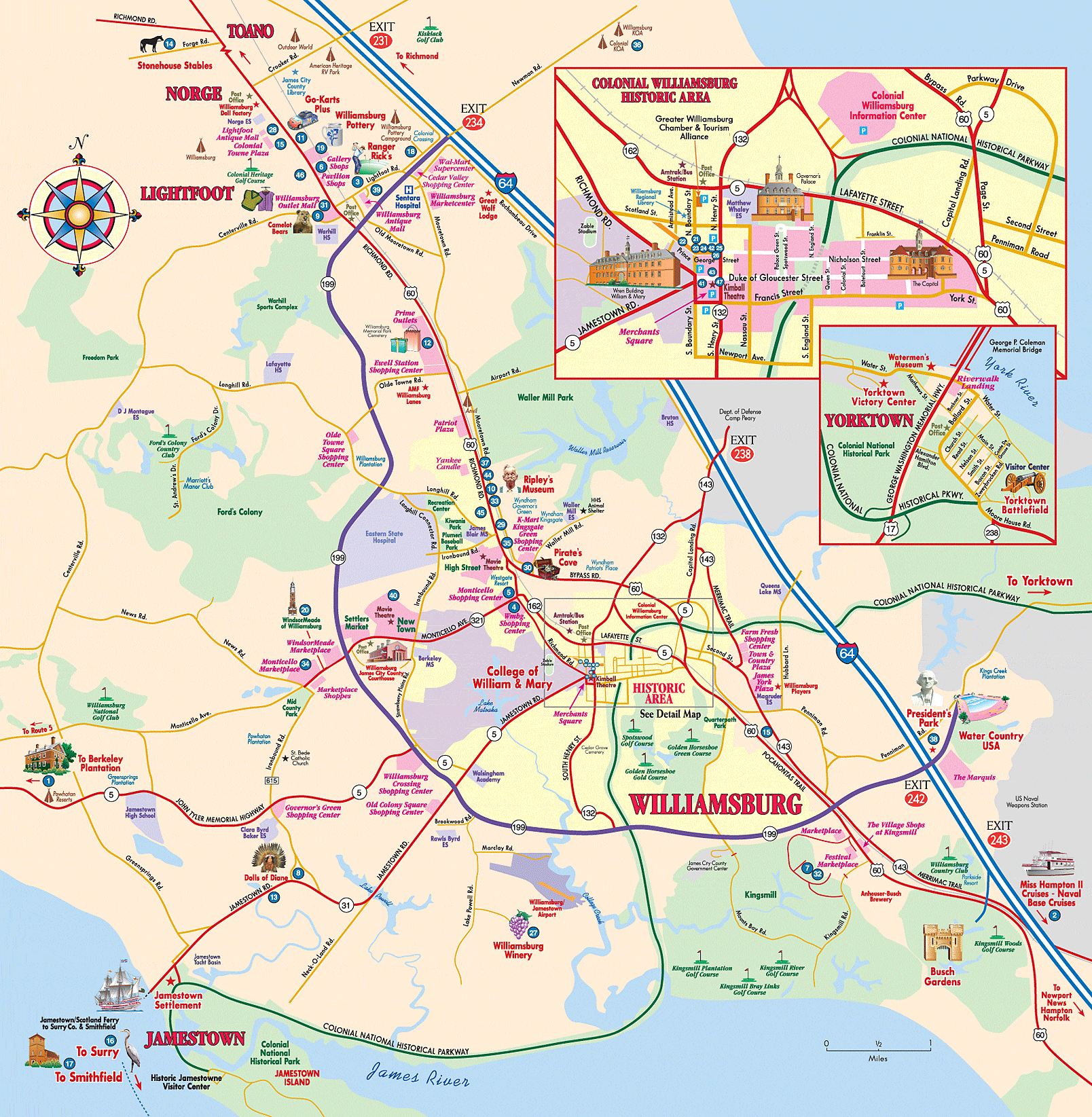 Williamsburg Virginia Map Williamsburg Virginia • mappery