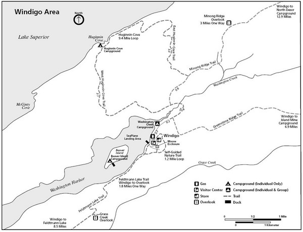 Windigo Area Guide Map