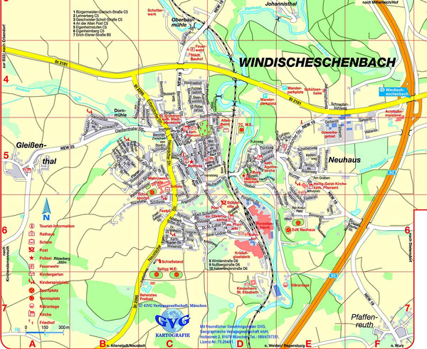 Windischeschenbach Tourist Map