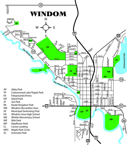 Windom City Parks Map