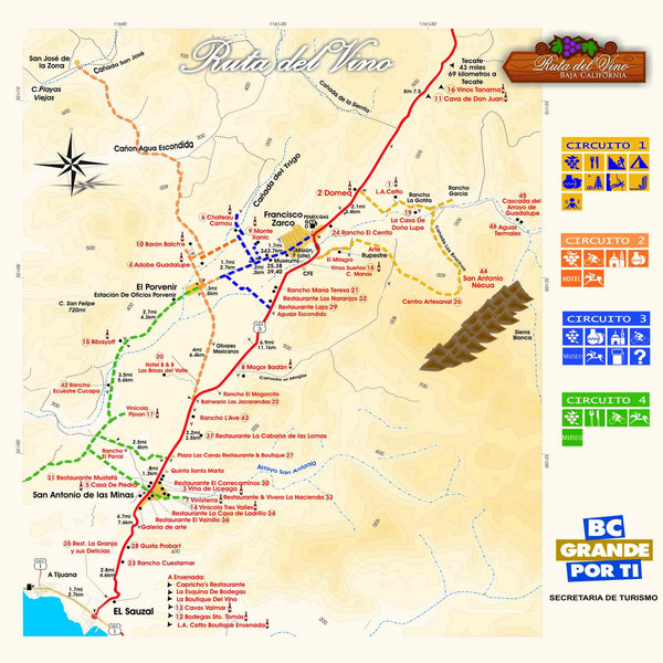 Wine Route Map