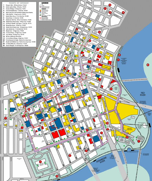 Winnipeg Parking and Walking Map - Winnipeg Manitoba • mappery