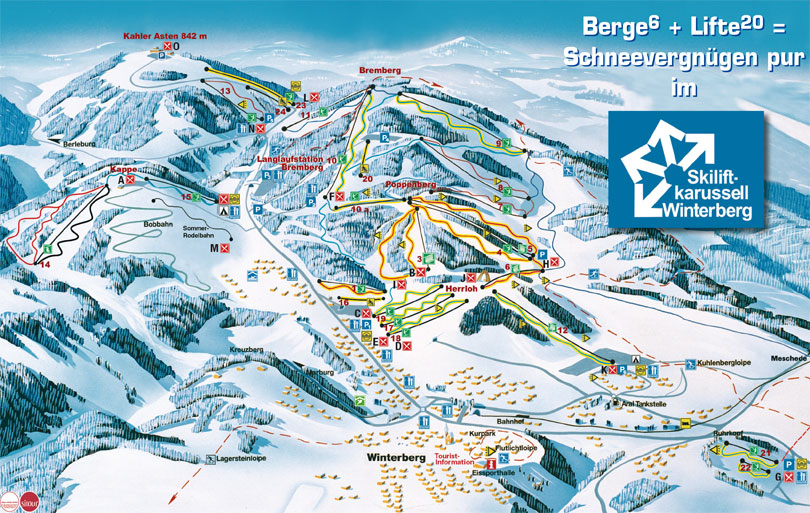 Winterberg Ski Trail Map Winterberg Germany Mappery Winterberg Ski Trail Map Winterberg Germany Mappery