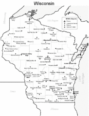 Wisconsin Airports Map