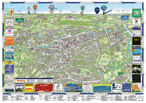 Woking Tourist Map