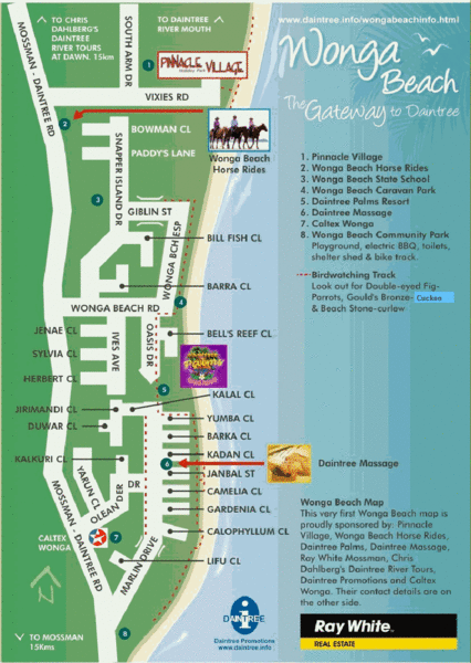 Wonga Beach Tourist Map