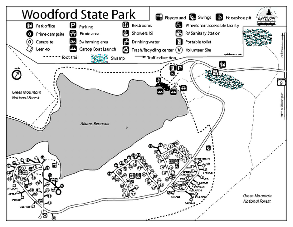 Woodford State Park Campground Map