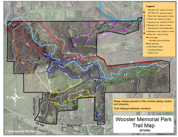 Wooster Memorial Park Trail Map