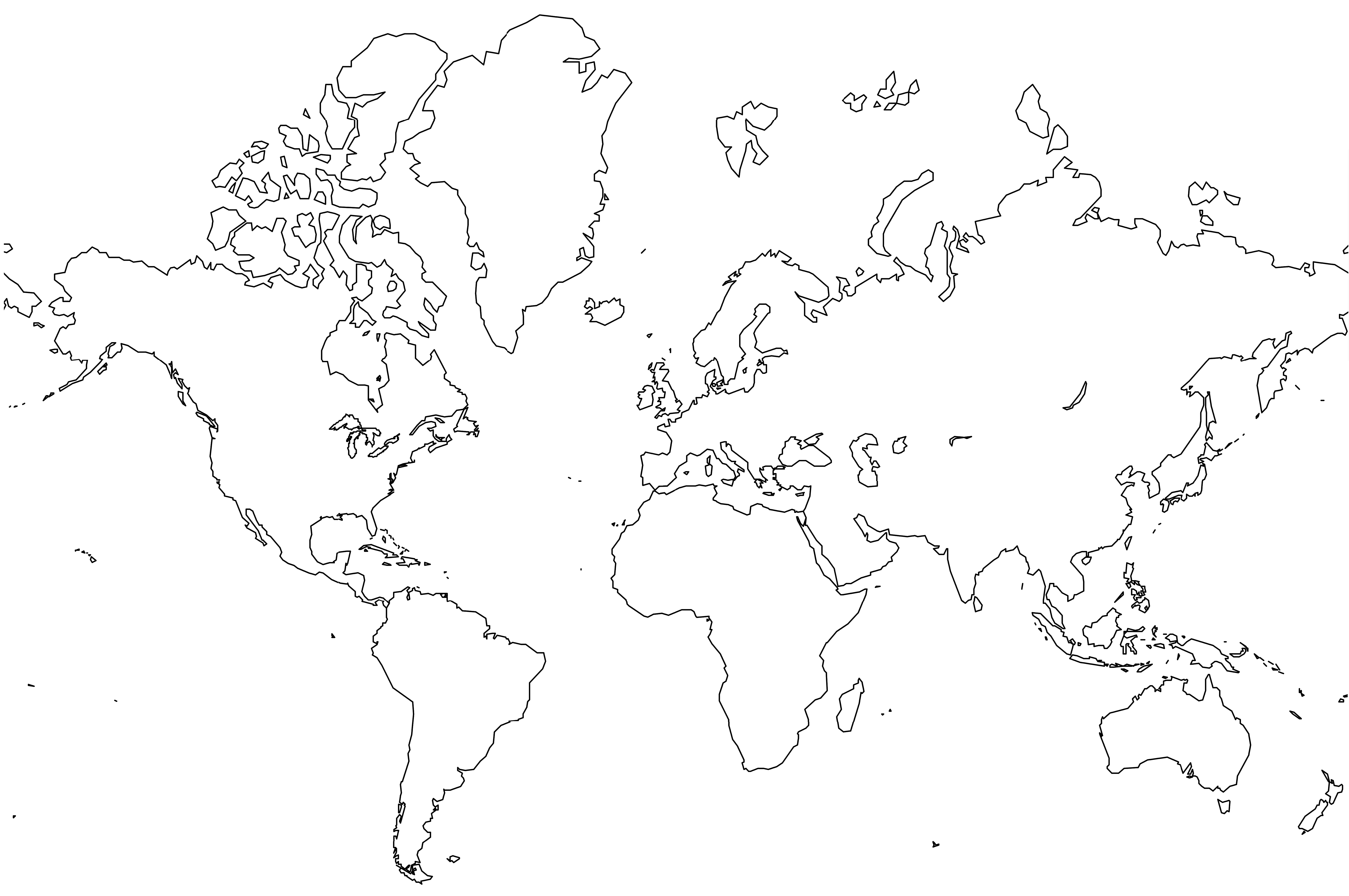 Outline Of World Map