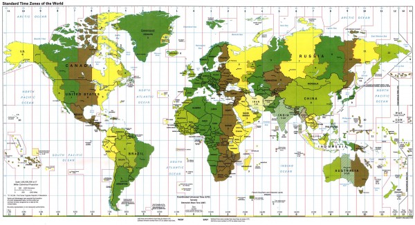 World Time Zone Map