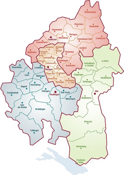 Wuerttembergische Landeskirche Map