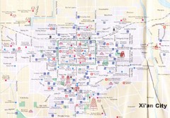 Xian City Tourist Map