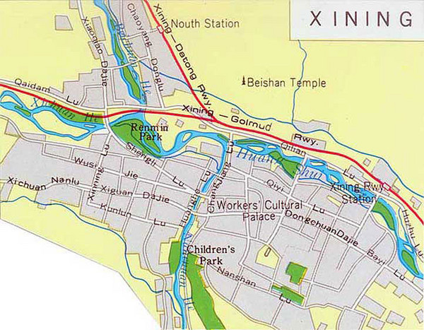 Xining Tourist Map