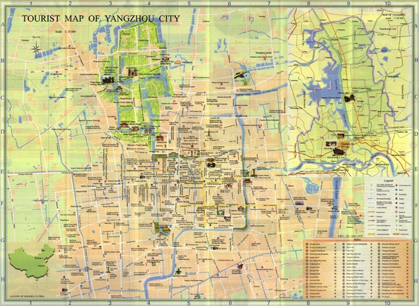 Yangzhou Tourist Map